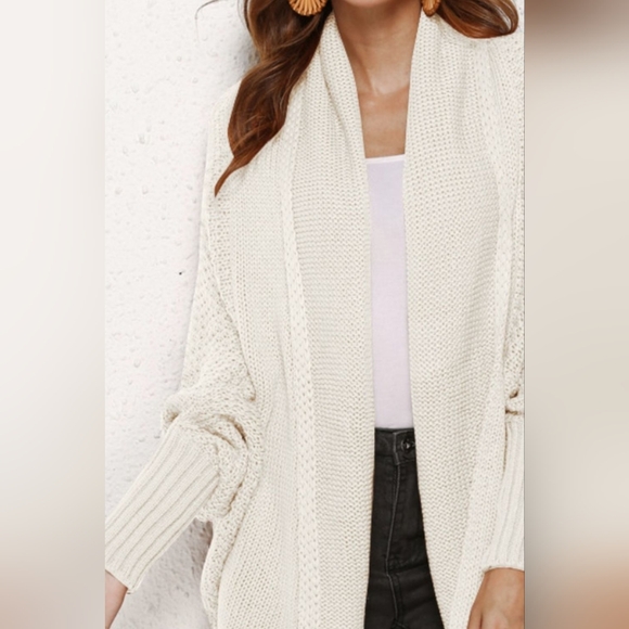 Angel Wings Open Front Batwing Sleeve Cardigan - Picture 2 of 4